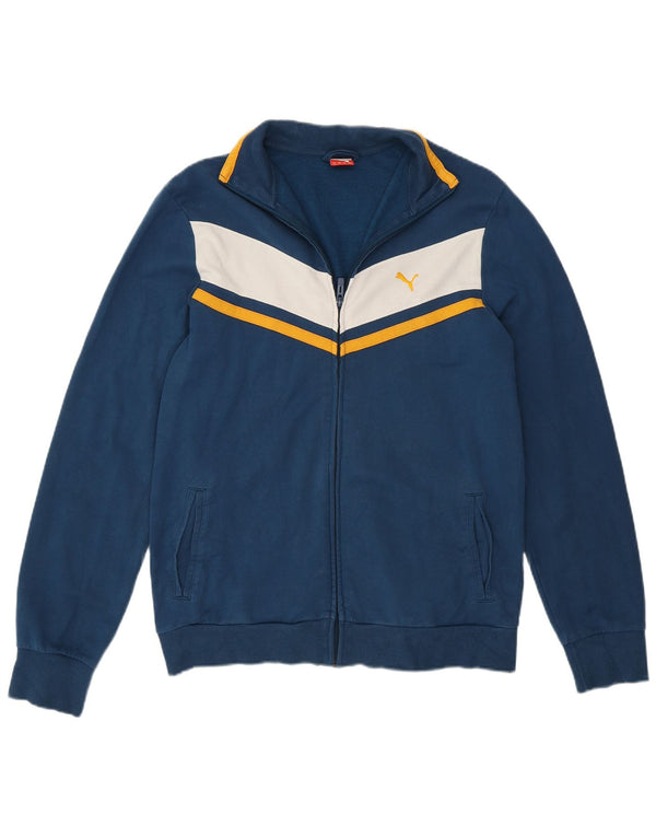 Puma Veste de Survêtement Garçon 15-16 Ans Bleu Marine Colorblock Coton