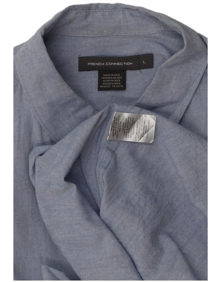 French Connection Chemise Homme Large Bleu Coton