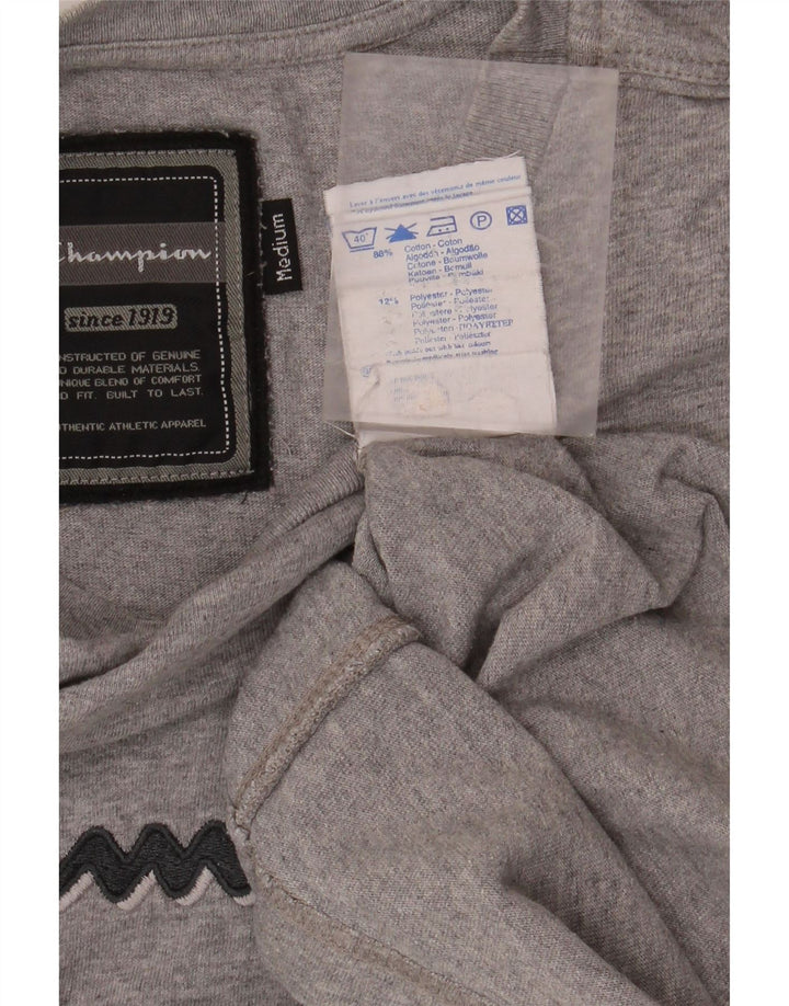 CHAMPION T-Shirt Graphique Homme Gris Moyen Coton