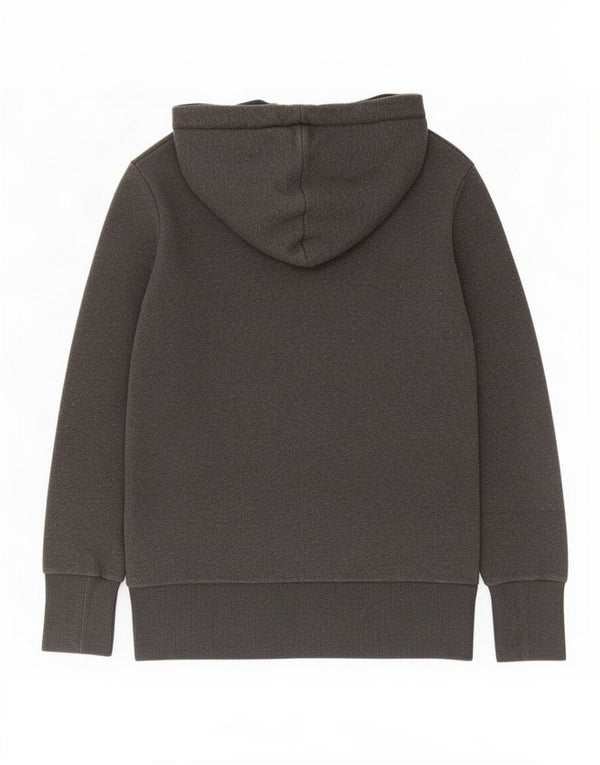 Puma Pull à capuche zippé pour femme UK 12 Gris moyen Coton