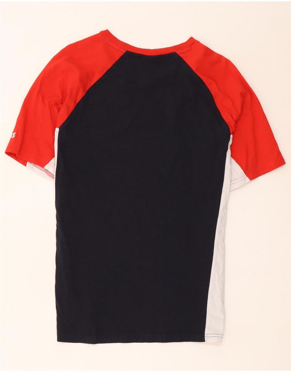 Champion T-Shirt Graphique Homme Bleu Marine Moyen Coton Colorblock