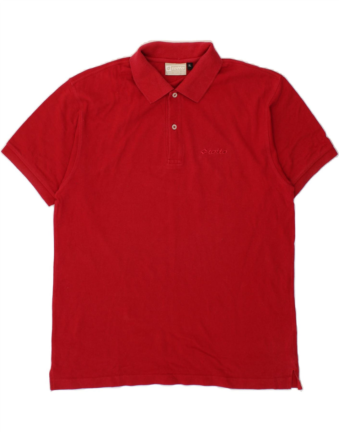 LOTTO Mens Polo Shirt XL Red Cotton Vintage Lotto and Second-Hand Lotto from Messina Hembry 