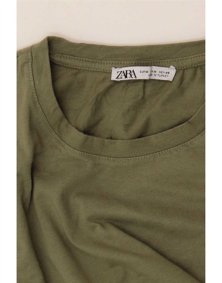Zara T-Shirt Homme Kaki Moyen