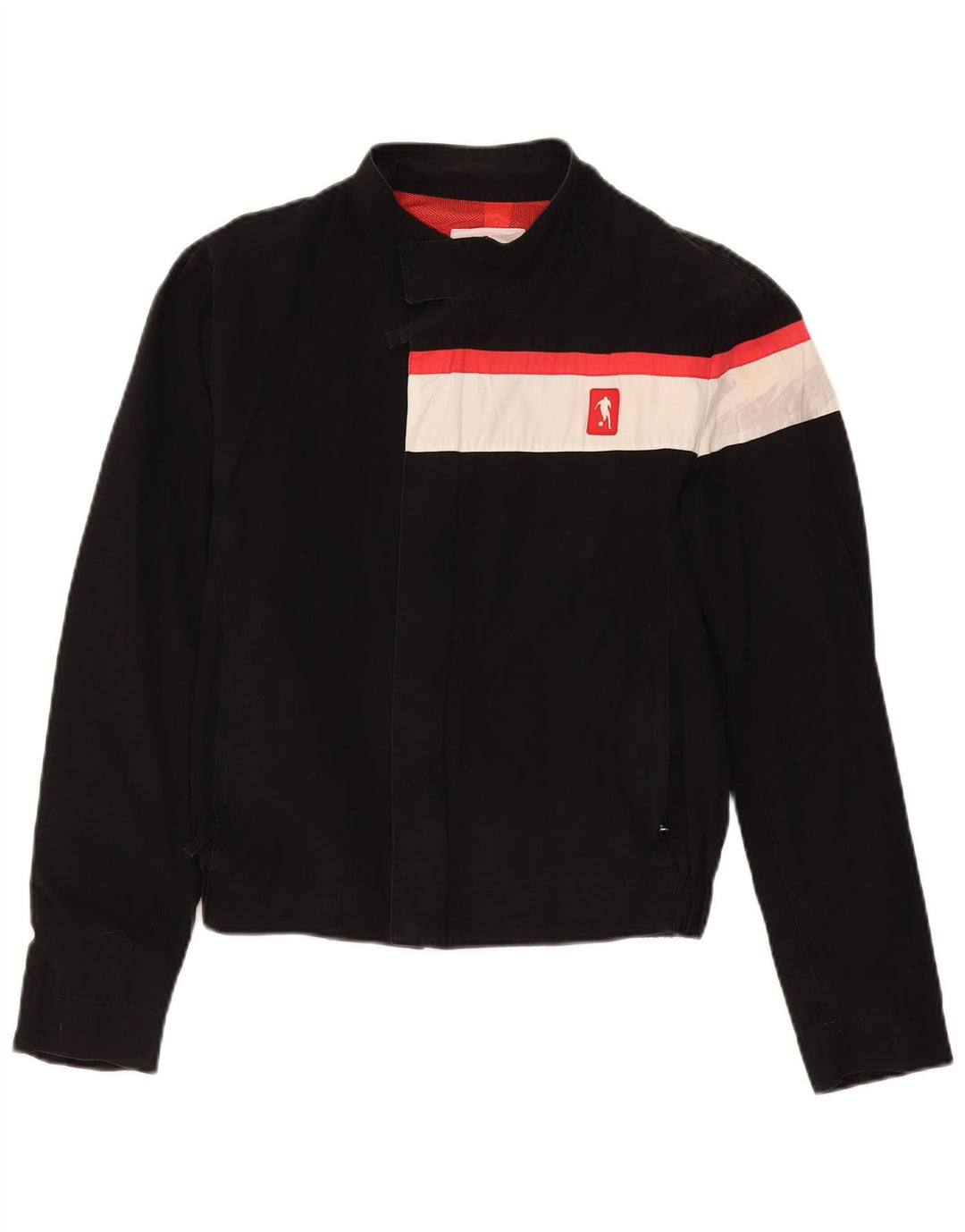 Bikkembergs Veste Bomber Femme UK 14 Coton Colorblock Noir Moyen