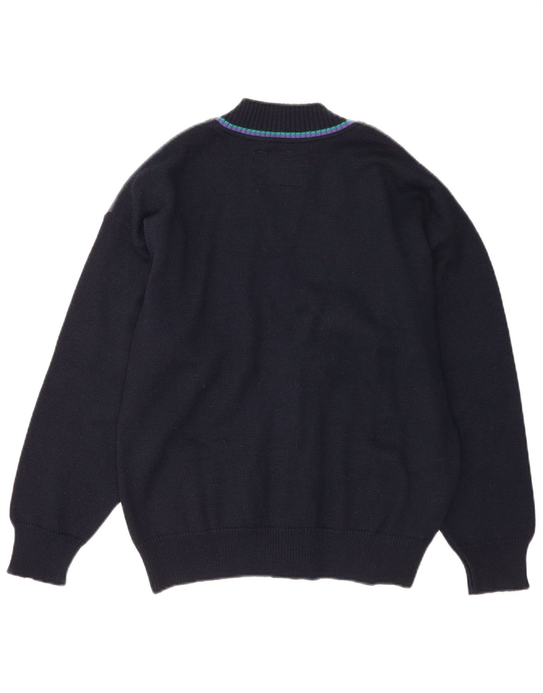 Il Granchio Pull Cardigan Homme Bleu Marine Moyen Laine Colorblock