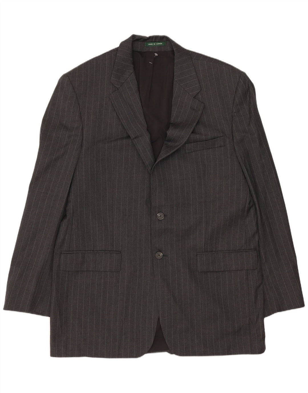 Ralph Lauren Veste blazer à 2 boutons pour homme UK 42 XL en laine à fines rayures grises