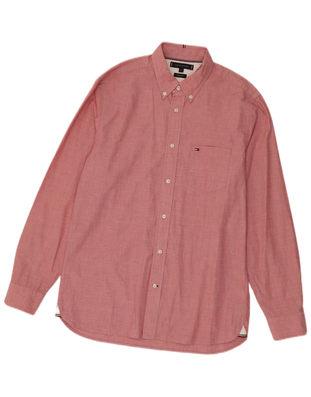 Tommy Hilfiger Chemise Regular Fit Homme Rose Moyen Coton