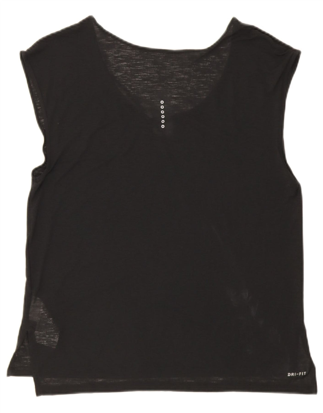 Nike Femmes Dri Fit Débardeur UK 14 Moyen Noir Polyester