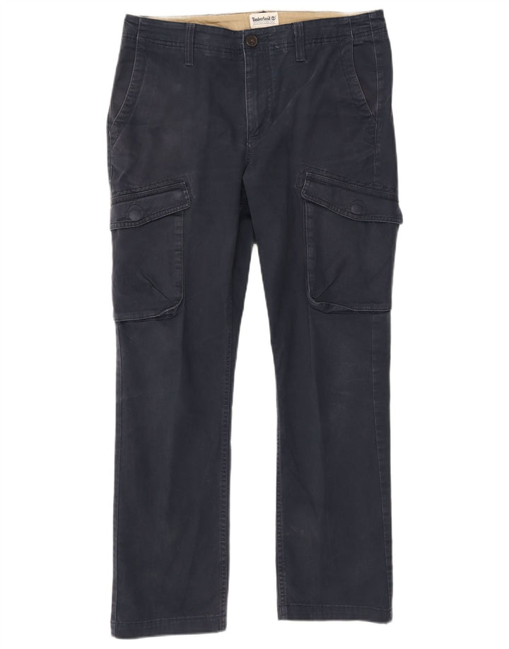 TIMBERLAND Pantalon Cargo Droit Homme W30 L27 Bleu Marine Coton
