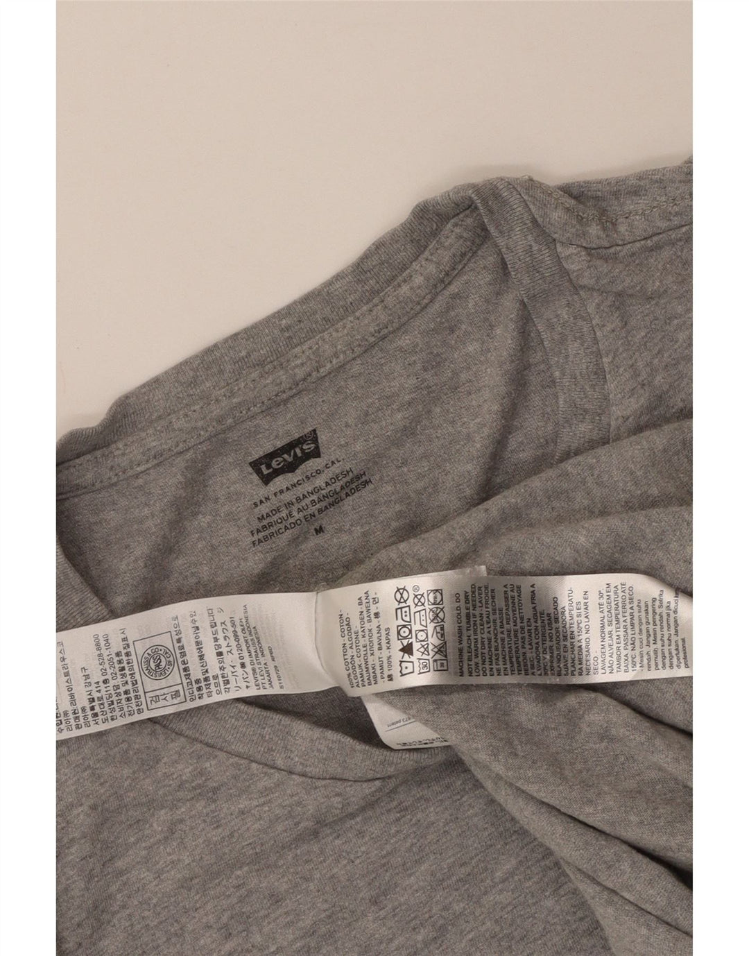 Levi's Tee-Shirt Graphique Homme Gris Moyen Flecked Cotton