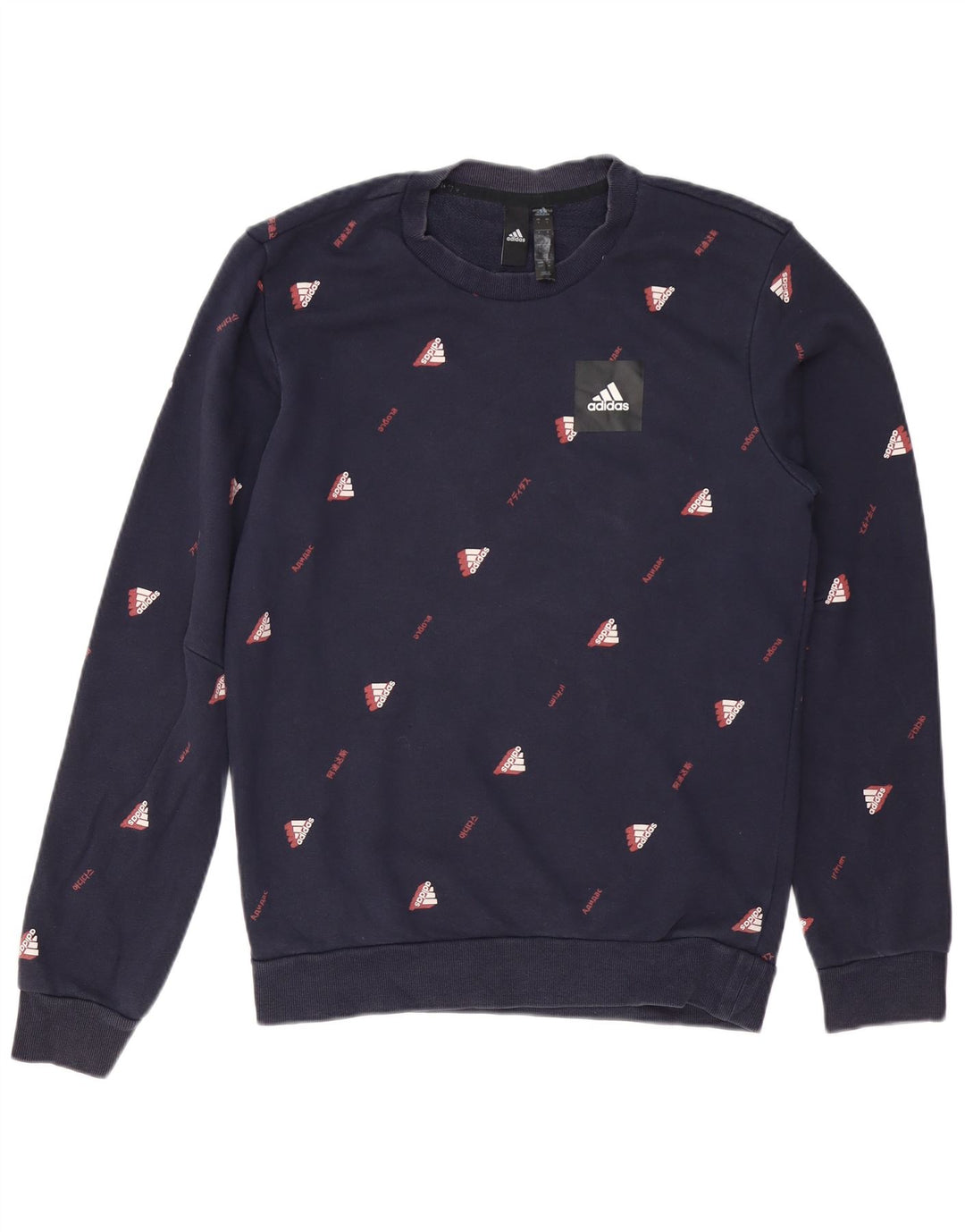 ADIDAS Sweat-shirt graphique pour hommes, petit, bleu marine