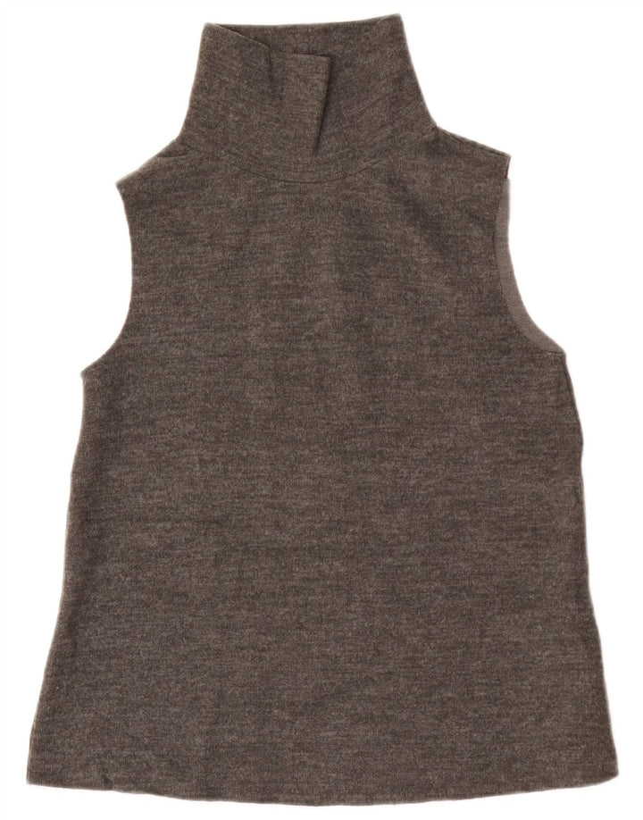 Zara Femme Débardeur UK 12 Gris Moyen Coton