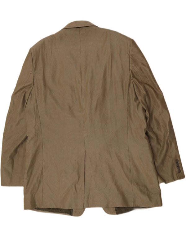 Marks & Spencer Veste blazer longue à 2 boutons pour homme UK 48 2XL Vert Polyester
