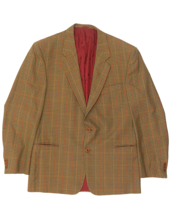 Brooksfield Veste Blazer 2 Boutons Homme IT 52 XL Laine Vichy Vert