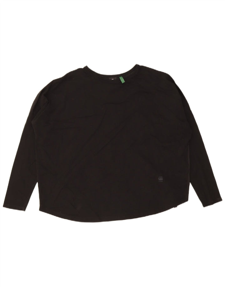 G-Star Haut oversize à manches longues pour femme UK 14 Coton noir moyen