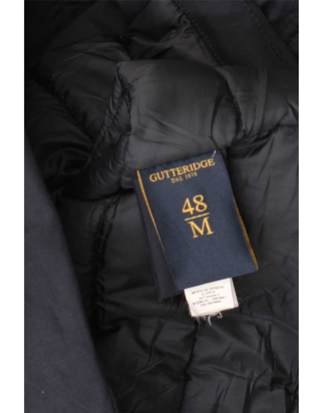 Gutteridge Manteau matelassé à capuche pour homme IT 48 Bleu marine moyen Polyester