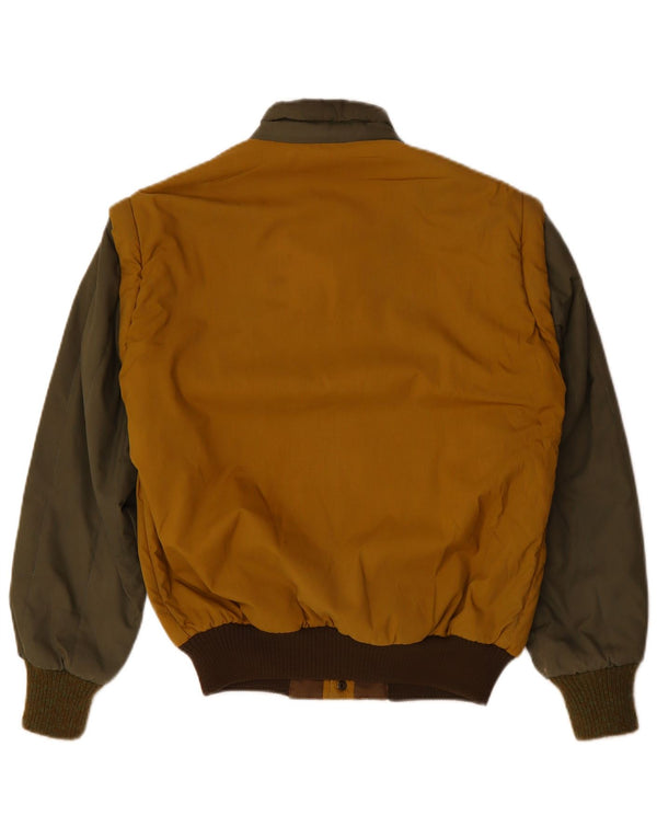 FACIBA Veste Bomber Homme UK 38 Coton Colorblock Jaune Moyen