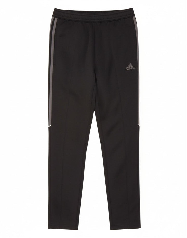ADIDAS Boys Tracksuit Trousers 13-14 Years  Black Polyester