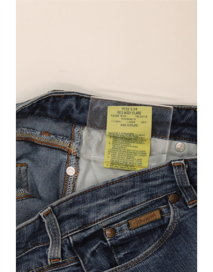 Wrangler Jean évasé Femme W32 L32 Bleu Coton