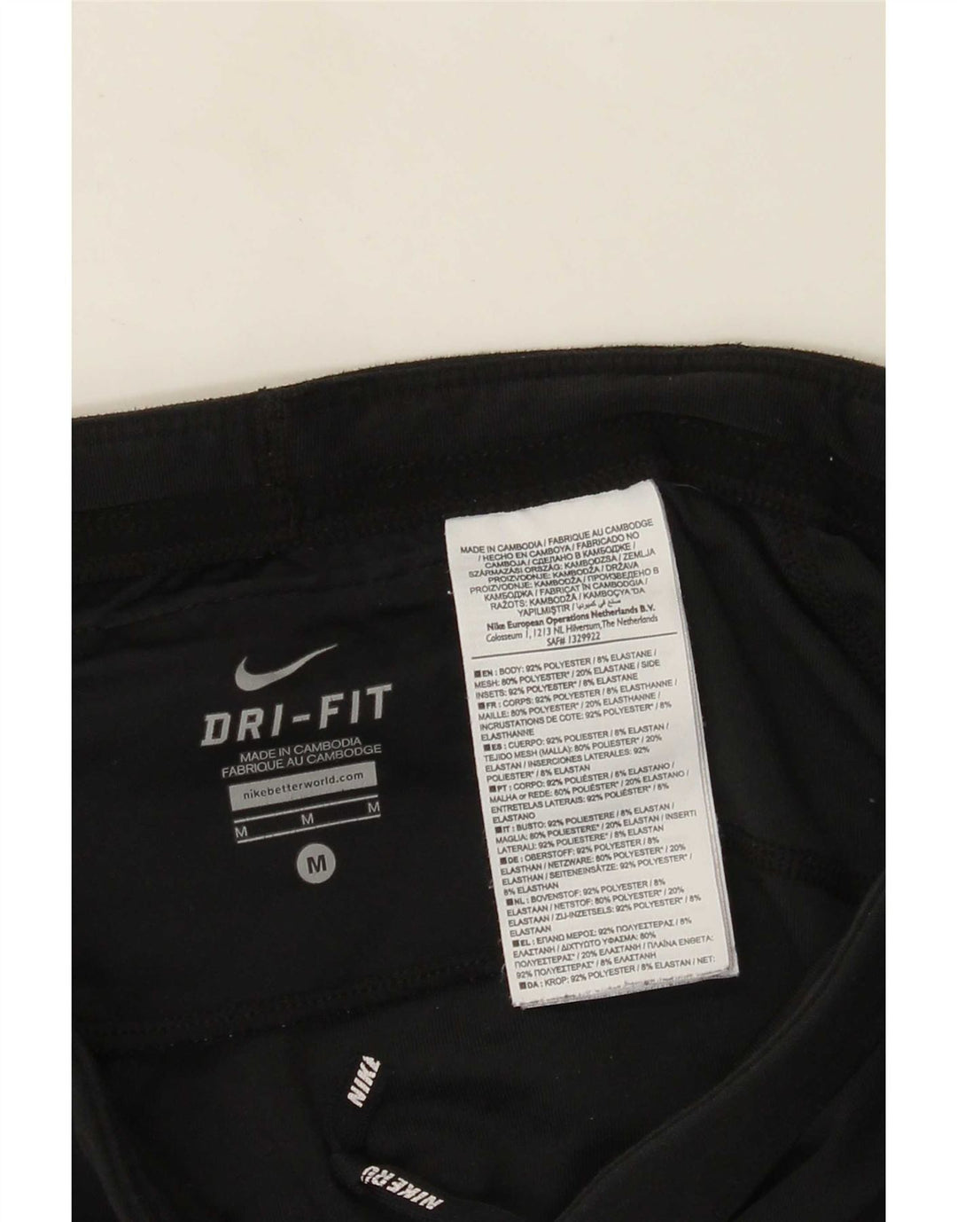 Nike Legging Capri Dri Fit Femme UK 12 Noir Moyen Polyester