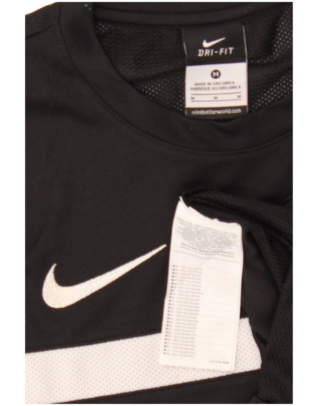 Nike T-shirt pour homme en polyester color block noir moyen