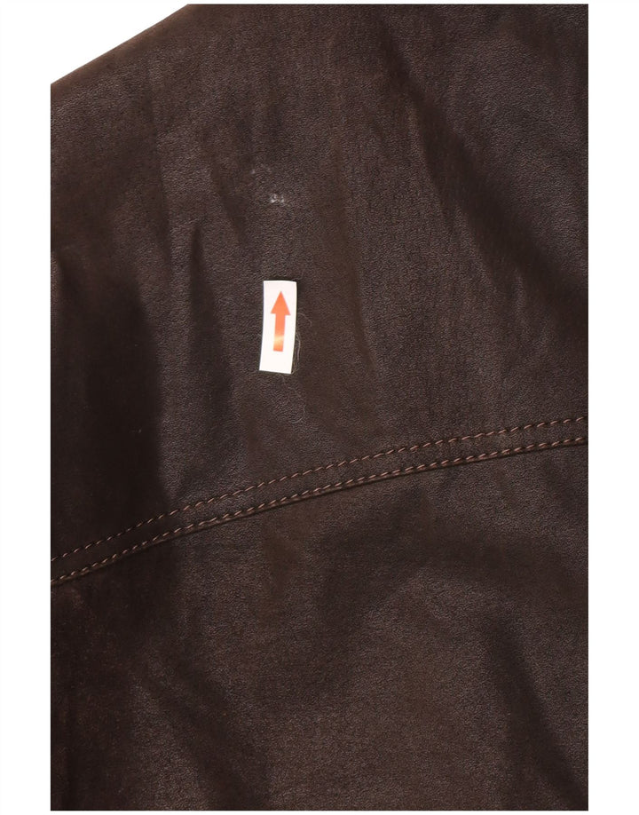 P&P People Veste en cuir pour homme UK 42 XL Cuir marron