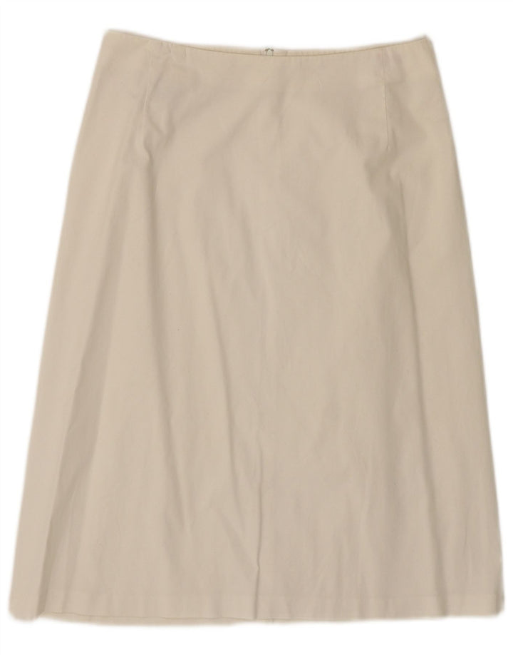 Benetton Jupe trapèze pour femme IT 42 Medium W28 Coton blanc