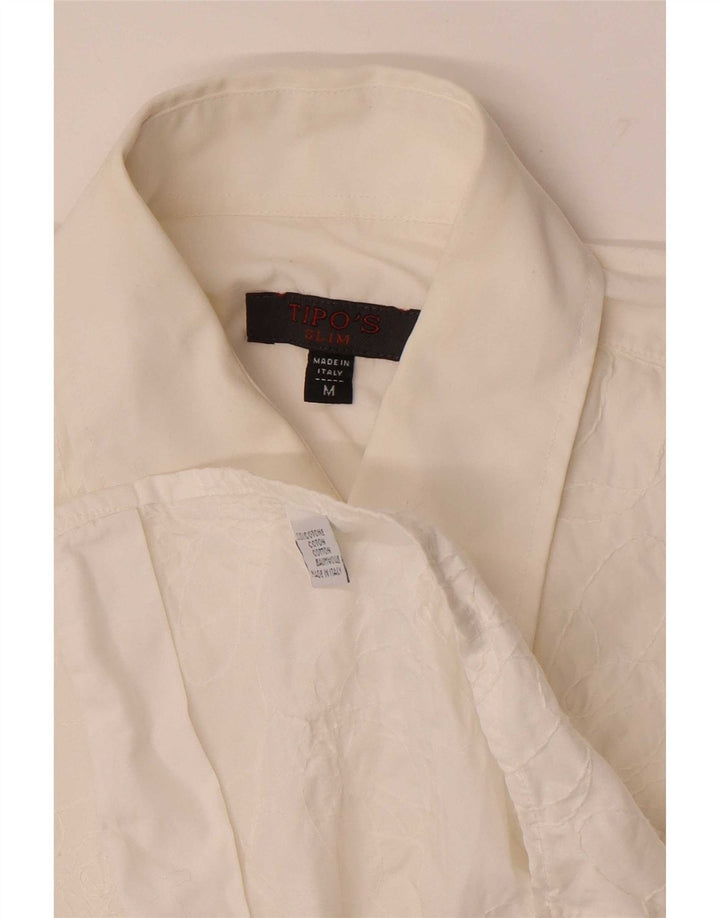 Tipo' S Chemise Slim Homme Blanc Moyen Coton Floral