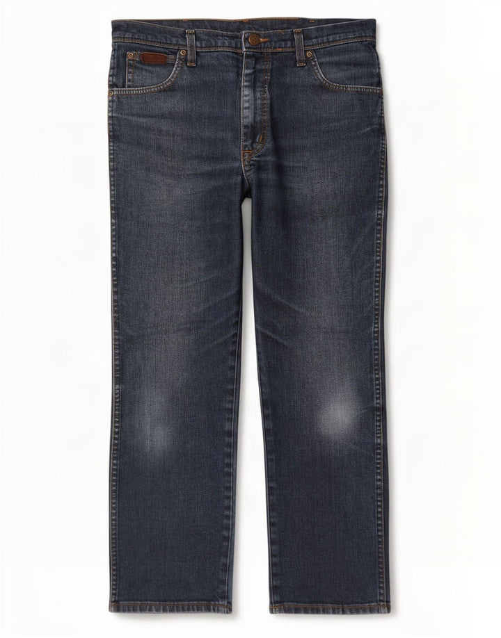 Wrangler Jean Droit Texas Stretch Homme W34 L30 Bleu Coton