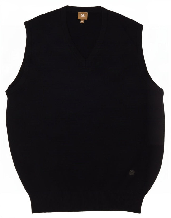 Marz Débardeur Homme IT 50 Laine Vierge Bleu Marine Moyen