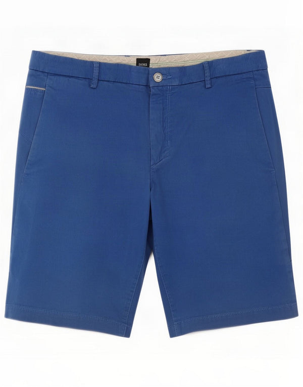 Hugo Boss Mens Slim Fit Chino Shorts IT 50 Large W34 Blue Cotton