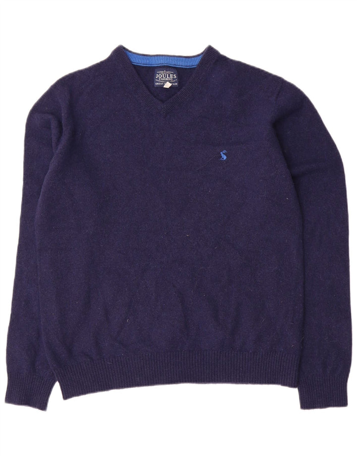 Joules Pull Col V Homme Bleu Marine Moyen Laine