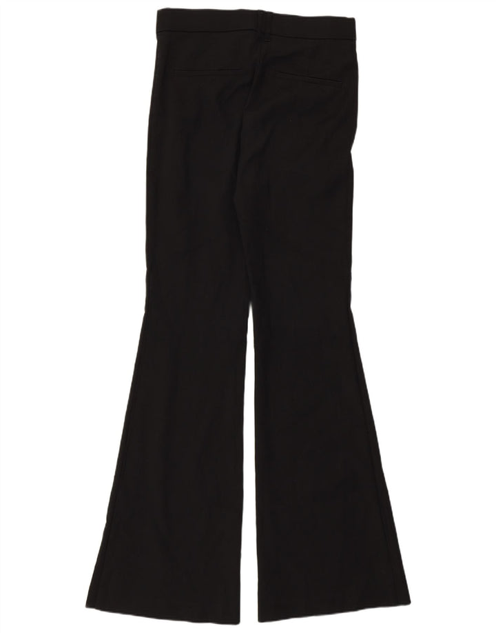 Zara Pantalon décontracté évasé pour femme Medium W28 L33 Coton noir