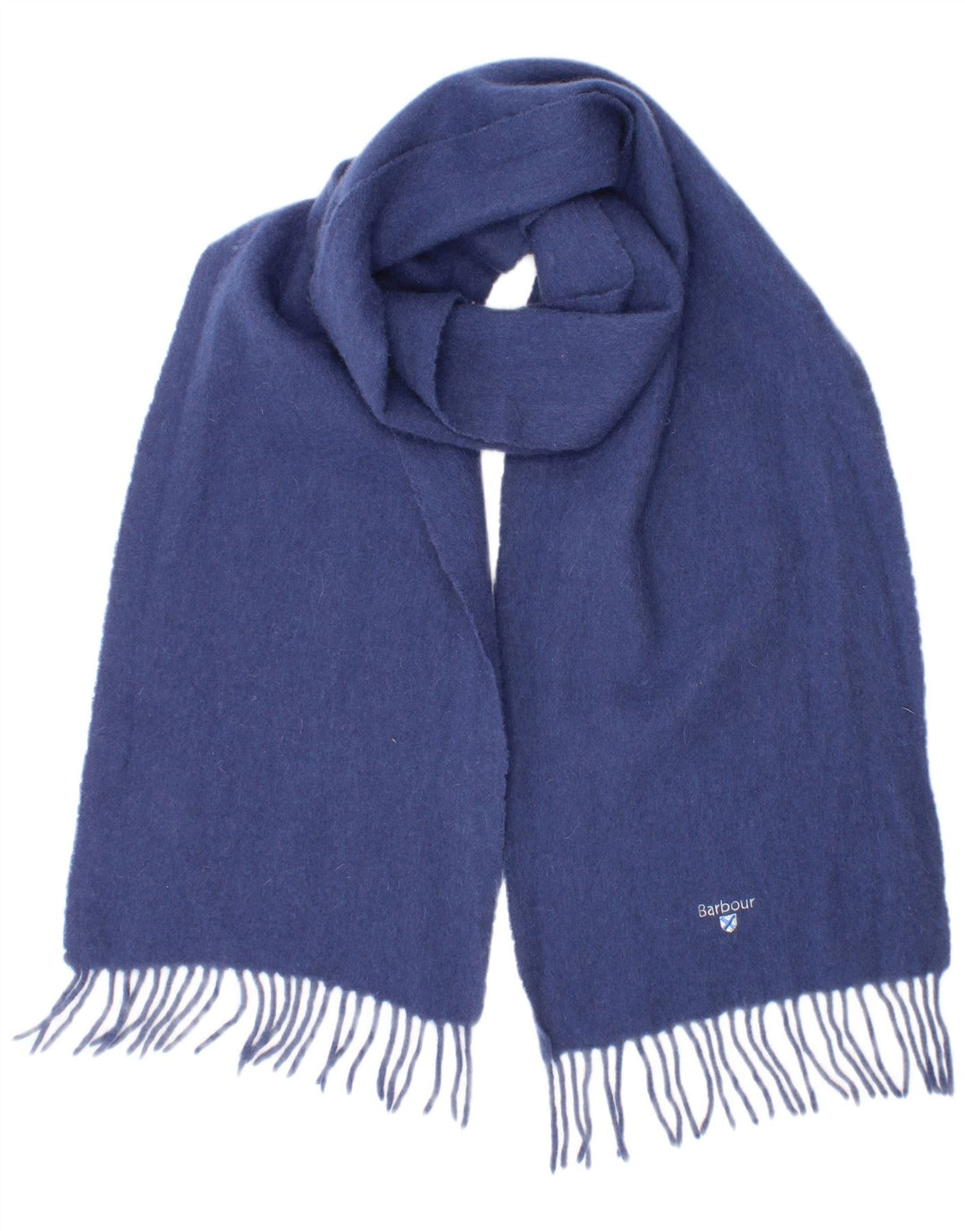 Barbour Écharpe rectangulaire pour hommes taille unique en laine bleue