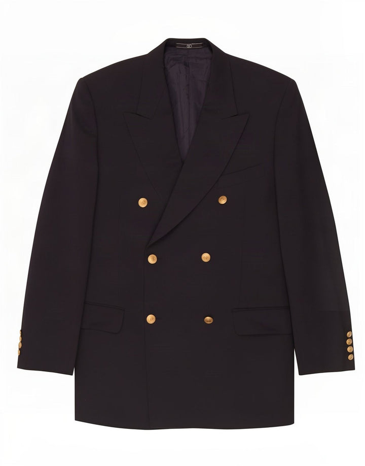Valentino Veste Blazer Double Boutonnage Homme UK 38 Bleu Marine Moyen