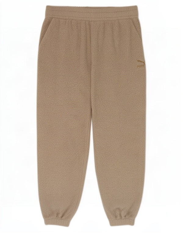 Puma Pantalon de survêtement en polaire pour femme UK 18 XL Beige Polyester