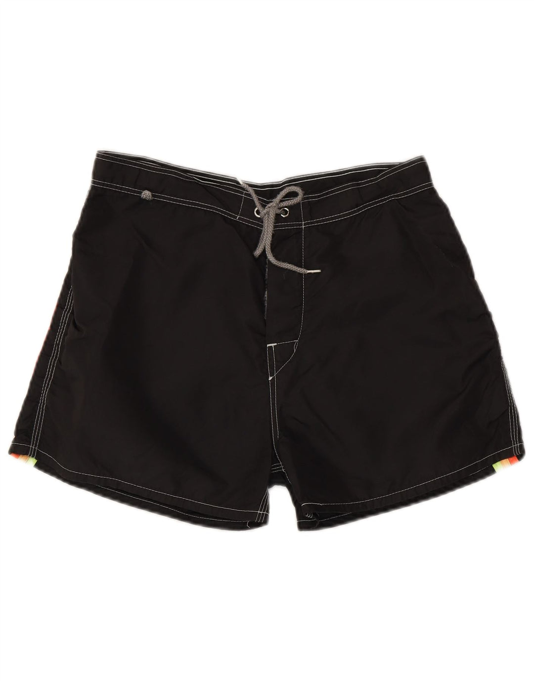 Sundek Short de bain homme en nylon rayé noir moyen