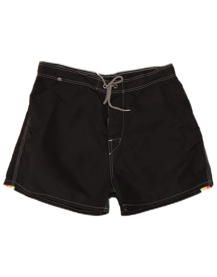 Sundek Short de bain homme en nylon rayé noir moyen