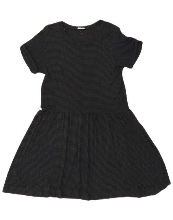 Zara Femme Trafaluc Robe A-Line UK 12 Gris Moyen Rayures