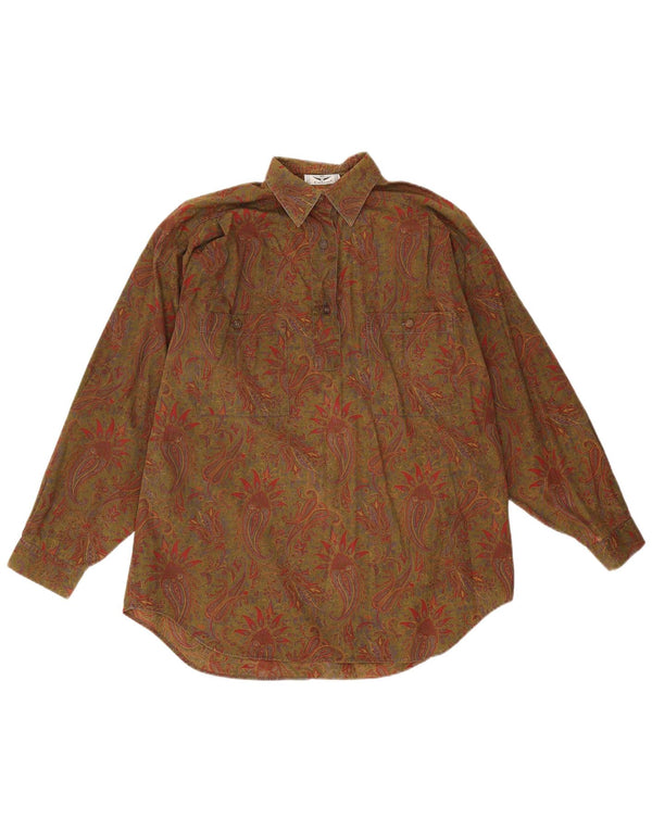 Calbros Chemise pull surdimensionnée pour femme IT 44 en coton cachemire kaki moyen