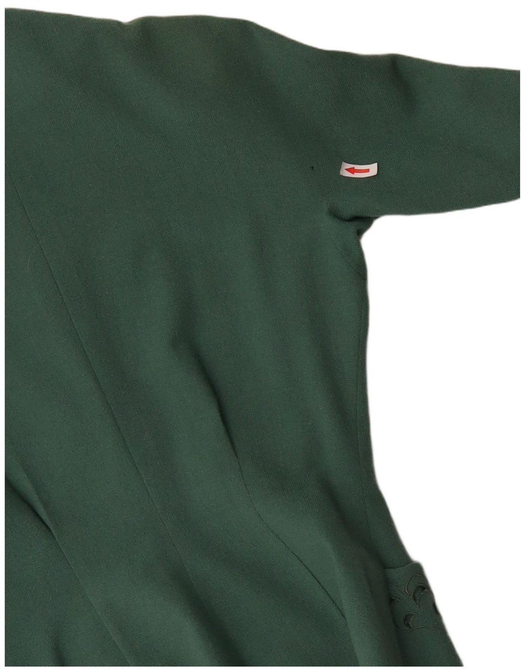 vintage Femme 3 Bouton Blazer Veste UK 12 Moyen Vert Paisley