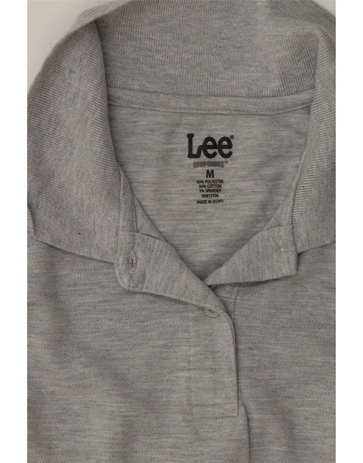 Lee Polo Femme UK 12 Coton Chiné Gris Moyen