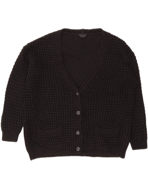 Topshop Cardigan surdimensionné pour femme UK 8 Petit Acrylique Noir