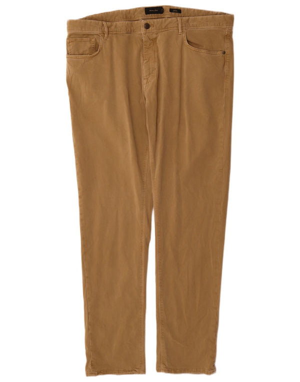 Massimo Dutti Pantalon décontracté coupe slim pour homme EU 50 2XL W40 L32 Coton beige
