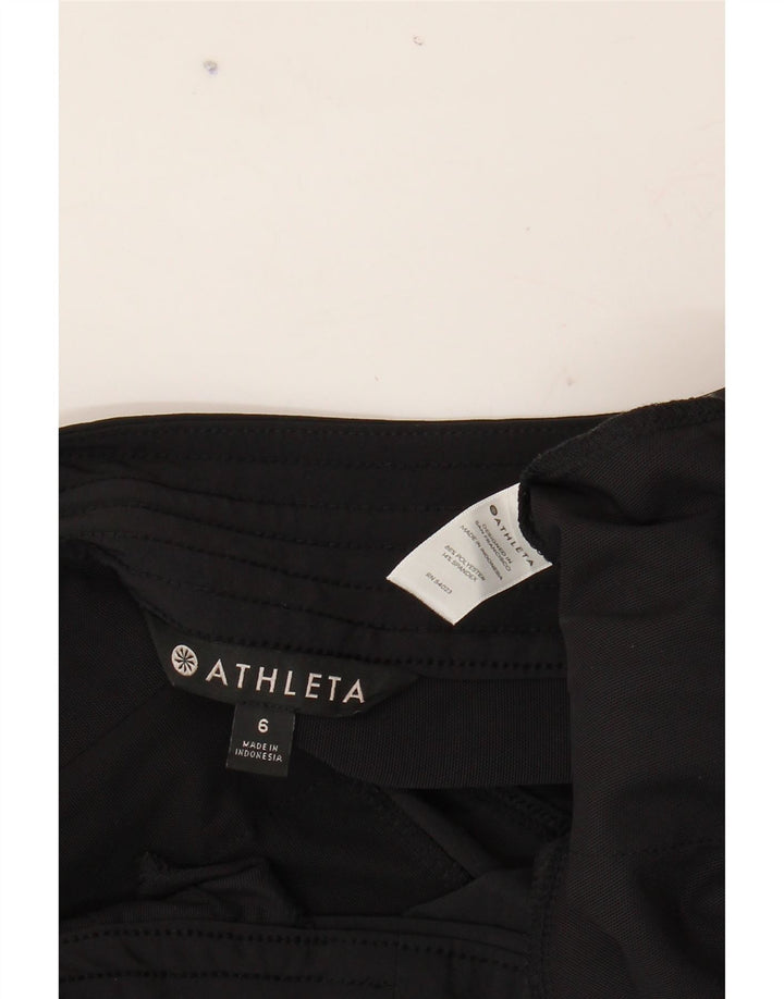 ATHLETA Womens Chino Shorts US 6 Medium W30 Black Polyester Vintage Athleta and Second-Hand Athleta from Messina Hembry 