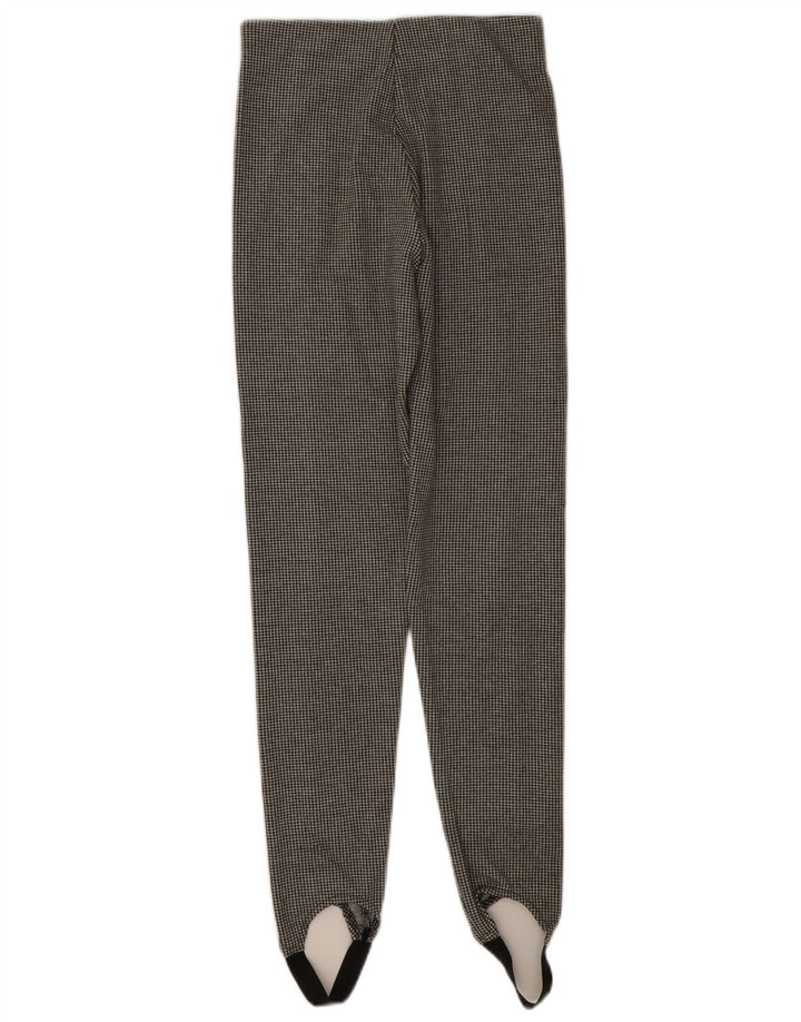 Zara Womens Stirrup Casual Trousers Small W26 L26 Grey Houndstooth