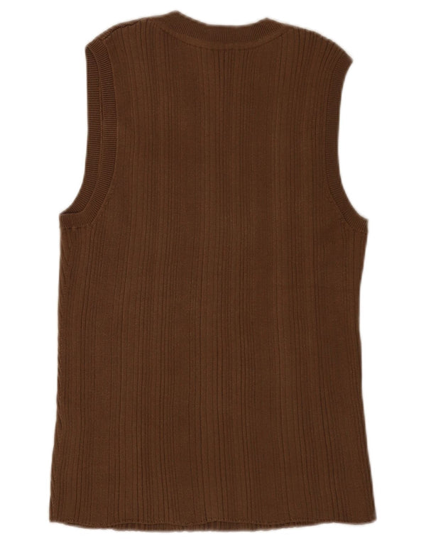 Hugo Boss Débardeur Femme UK 18 XL Marron Viscose
