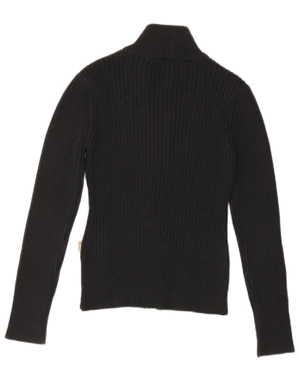 Sergio Tacchini Pull cardigan entièrement zippé pour femme UK 10 Petit Noir