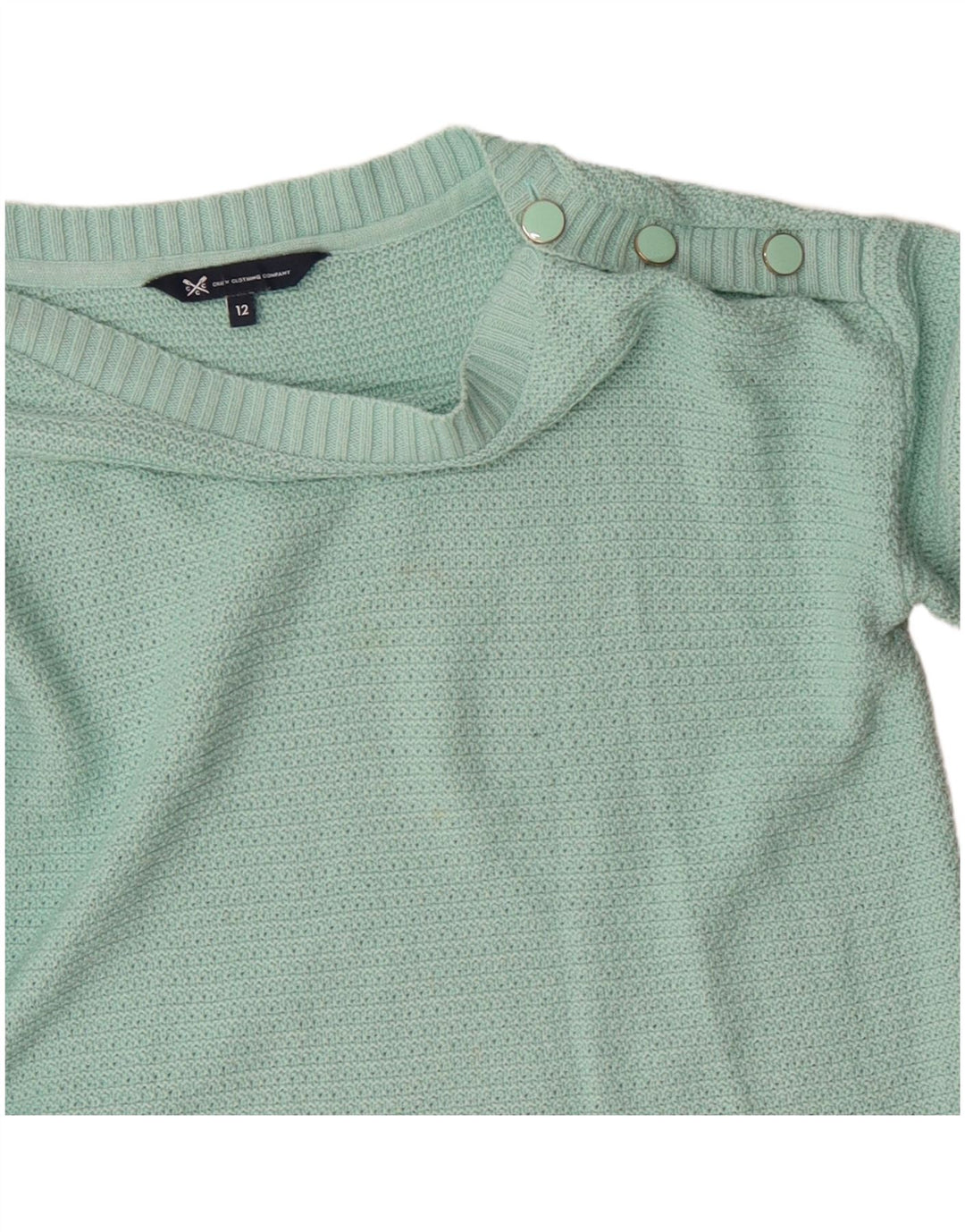 Crew Clothing Pull col bateau pour femme UK 12 Vert moyen
