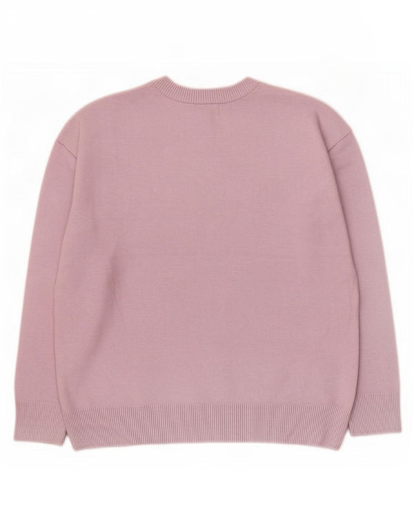 Zara Pull à col rond pour homme Large Violet Viscose